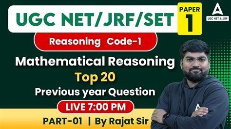 Ugc Net I Ugc Net Jrf Paper I Mathematical Reasoning I By