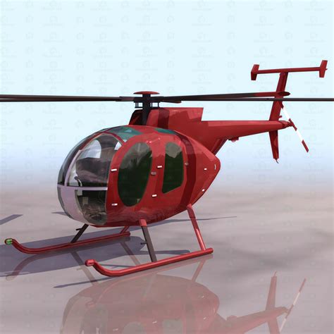 3d Model Multipurpose Helicopter McDonnell Douglas MD 500 Defender