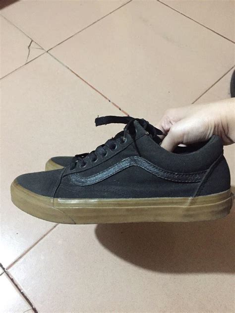 Vans Old Skool Canvas Black Light Gum Mens Fashion Footwear