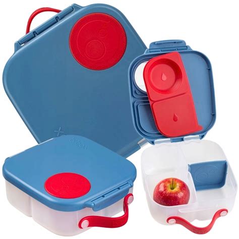 Lunchbox mały mini lunchbox bbox pojemnik na śniadanie niebieski B BOX