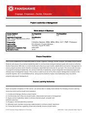 Mgmt Pdf Project Leadership Management Kinlin School