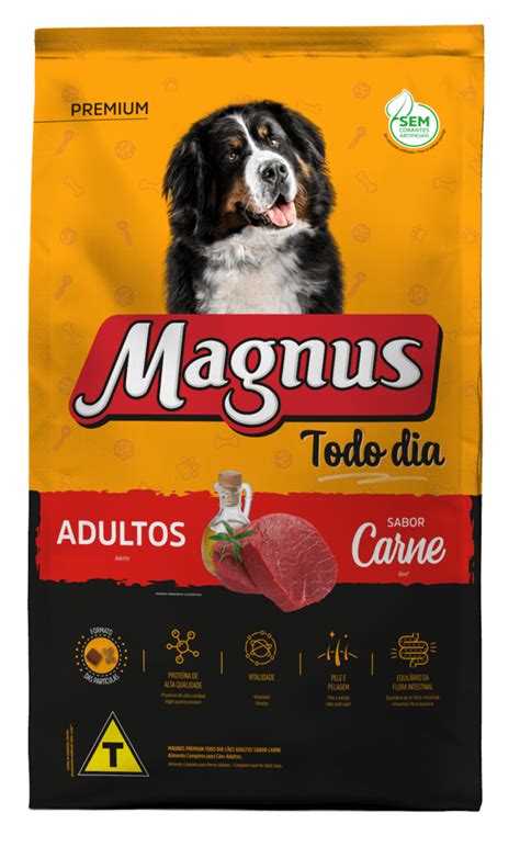 Magnus Premium Todo Dia Cães Adultos Sabor Carne Adimax Alimentos