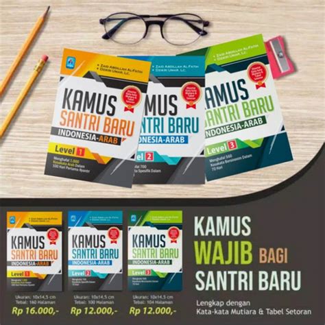 Jual Kamus Santri Baru Indonesia Arab Level 1 2 3 Pustaka Arafah