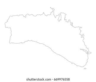 Vector Illustration Outline Map Aruba Highdetail Stock Vector Royalty