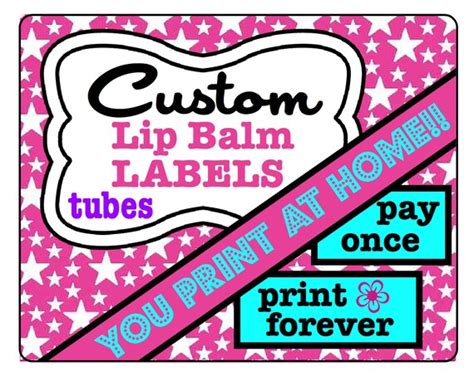 Personalized Lip Balm Labels // Printable Custom Labels