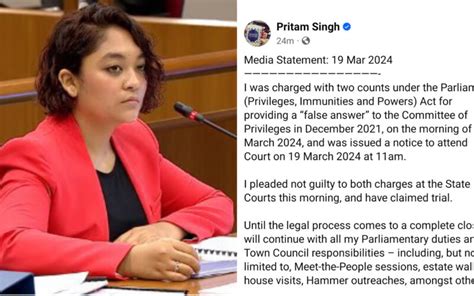 Raeesah Khan Case Wp Chief Pritam Singh Issues Statement After He Was Charged In Court