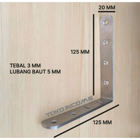 Jual Siku L X X Mm Tebal Mm Stainless Steel Kuat Penyangga