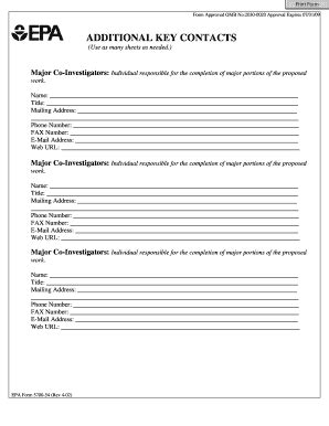 Fillable Online Epa Form Approved OMB No 2030 0020 Approval Expires 12