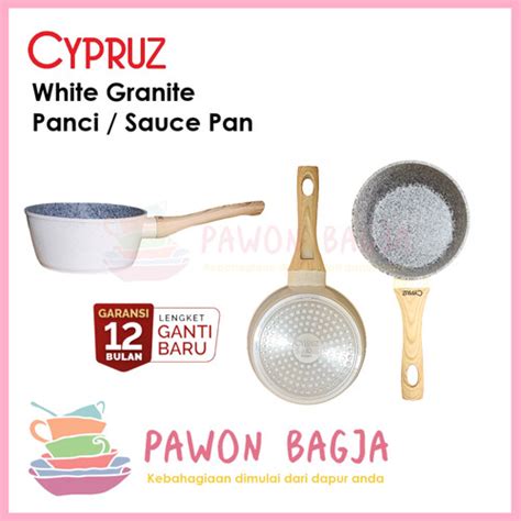 Jual Cypruz White Granite Sauce Pan Panci Tebal Anti Lengket Cm