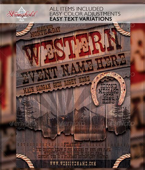 Creative Western Flyer Templates Psd Word Eps Designs