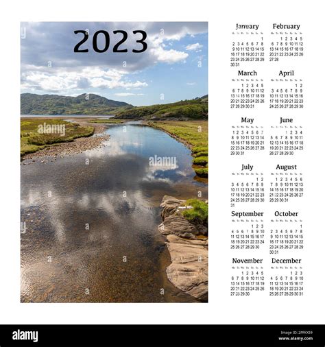 Calendar For 2023 On A White Background For Printing Scotland Great