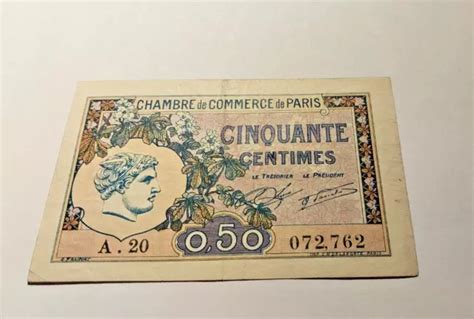 Billet De Necessite Centimes Chambre De Commerce De Paris