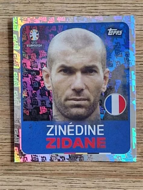 Topps Fussball Euro Em Sammelbild Zinedine Zidane Leg Parallel