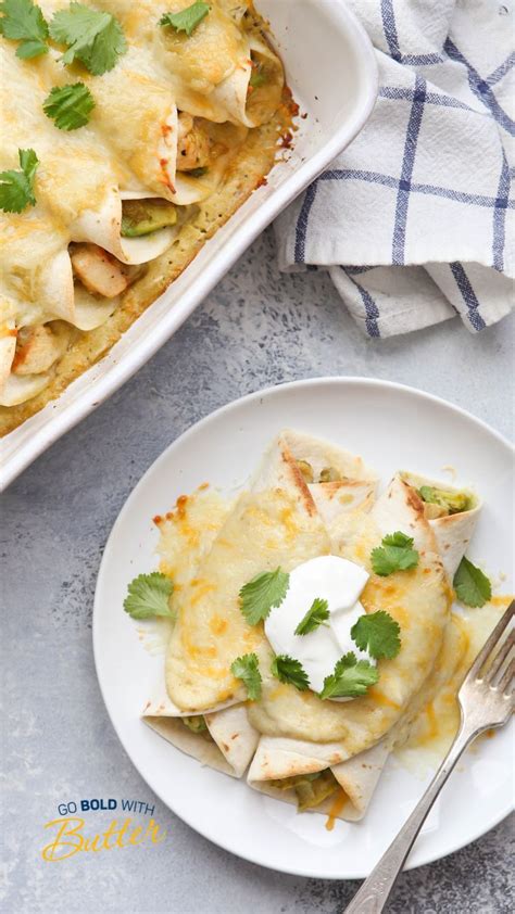 Delicious Green Chile Chicken Enchiladas