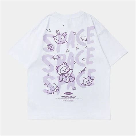 Space Bear T Shirt Mauv Studio Space Tee Street Wear T Shirt