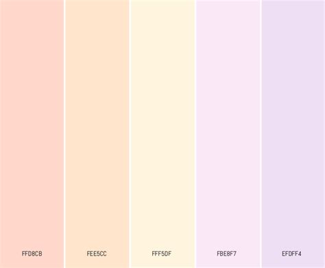 Pastels Of Dreamy Sunset Pastel Color Palettes