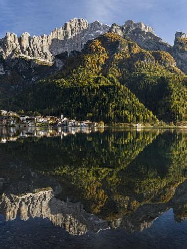 Village Alleghe At Lago Di Alleghe At The Foot Of Mount Civetta