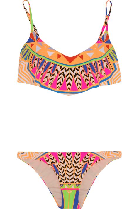 Mara Hoffman Printed Bikini In Orange Lyst