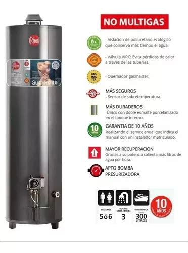 Termotanque Rheem Alta Potencia 160 Lts Apg160nrh07 Gas