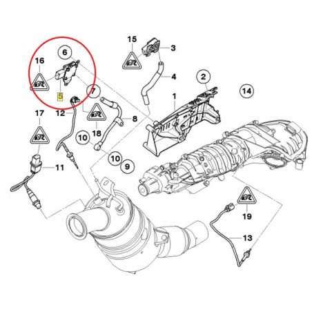 Capteur de pression de gaz d échappement pour BMW Série 3 E90 E91 E92 E93