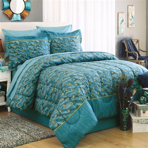 King Peacock Bed In A Bag By First At Home 2d773104te Teal Comforter