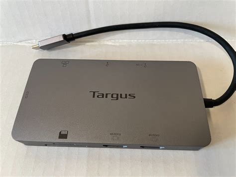 Usb C Portable Dock Targus Wdual 4k Hdmirj45gbesd Reader Dock423a Ebay