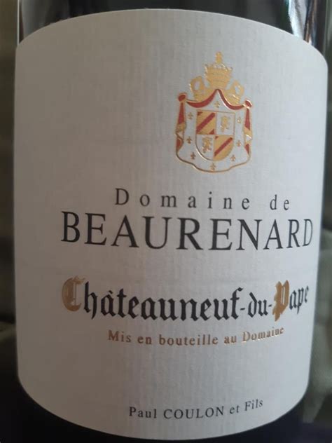 Domaine De Beaurenard Paul Coulon Et Fils Ch Teauneuf Du Pape