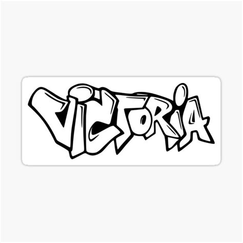 Victoria Graffiti Name Design Sticker For Sale By Namethatshirt