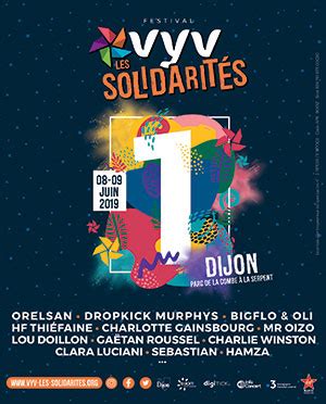 Dijon Festival VYV Les Solidarités les 8 et 9 juin Bourgogne