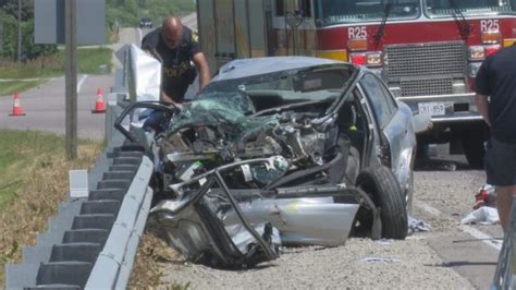 Car Dump Truck Crash Sends Woman To Hospital Closes Hwy 5 In