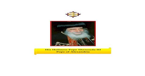 Pdf His Holiness Pope Shenouda Iii Pope Of Alexandriahis Holiness Pope Shenouda Iii Pope Of