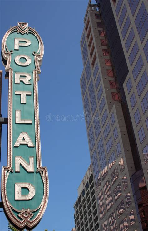 Historic Downtown Portland Ore Stock Photo Image Of Hall Sign 2293812