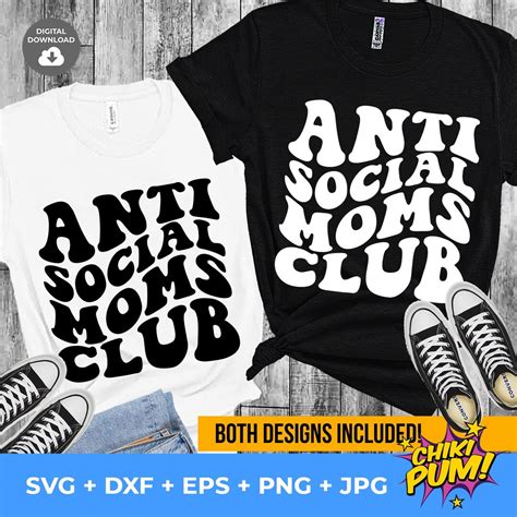 Anti Social Moms Club Svg Mom Life Svg Mom Svg Mama Svg Popular Svg