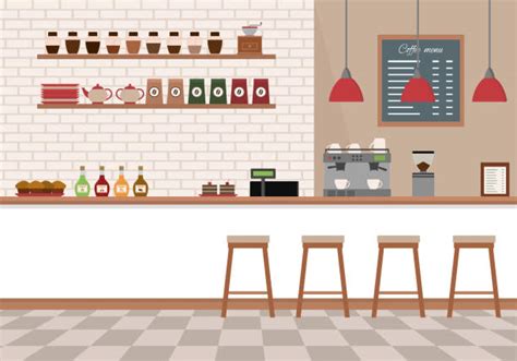 Royalty Free Cafe Interior Clip Art, Vector Images & Illustrations - iStock