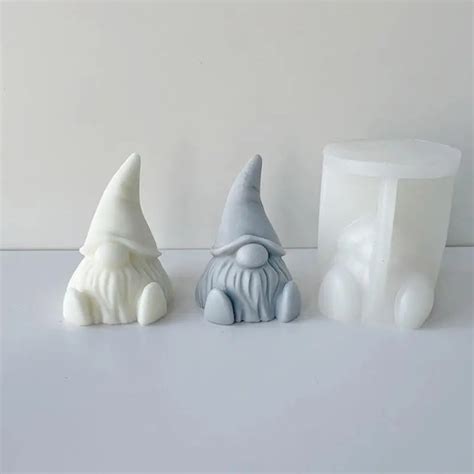 Gnomes Candle Mold 3D Epoxy Resin Aromatherapy Plaster Soap Silicone