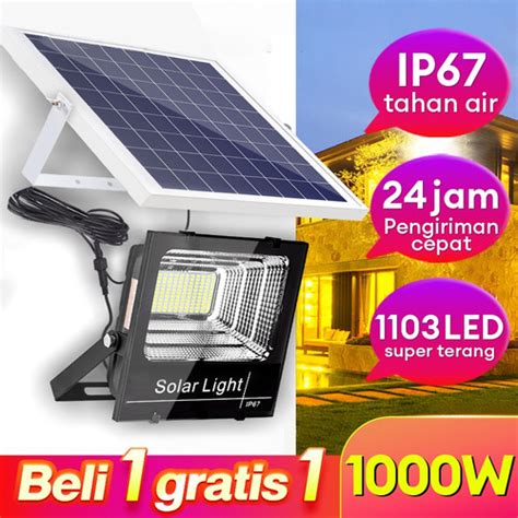 Jual Lampu Tenaga Surya Outdoor Otomatis Nyala W Lampu Sorot Led