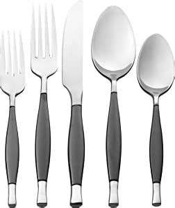 Amazon Hampton Forge Signature Carin Gun Metal 20 Piece Flatware