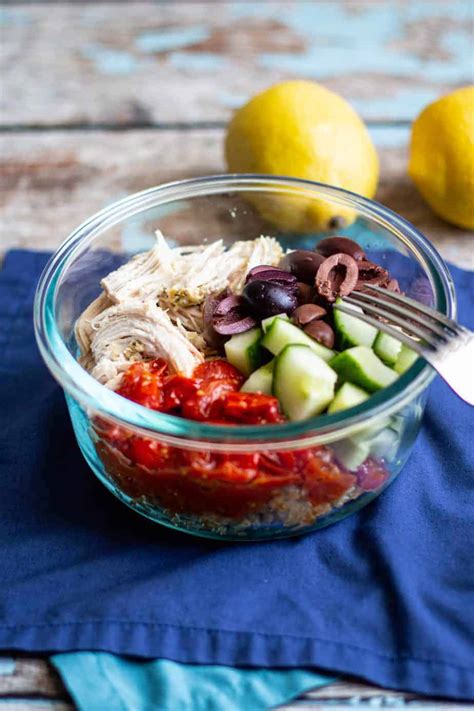 Greek Chicken Quinoa Bowls A Nerd Cooks