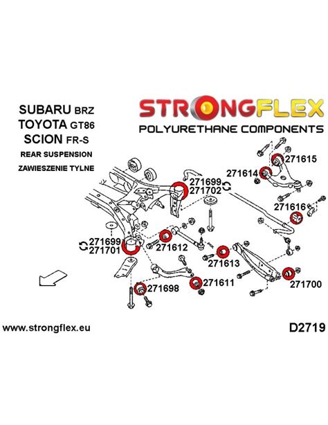 Silent block Polyuréthane Bras Supérieur Toyota GT86 12