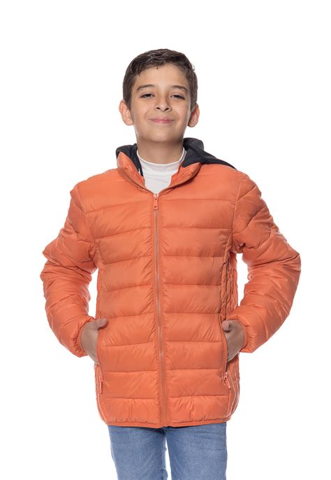 Jaqueta Juvenil Masculina Puffer Capuz Crocker