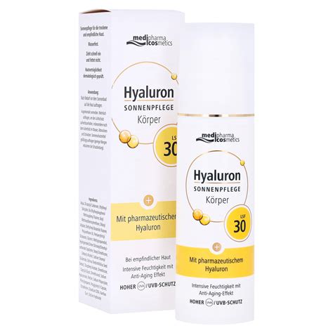 Medipharma Hyaluron Sonnenpflege K Rper Lsf Milliliter Medpex