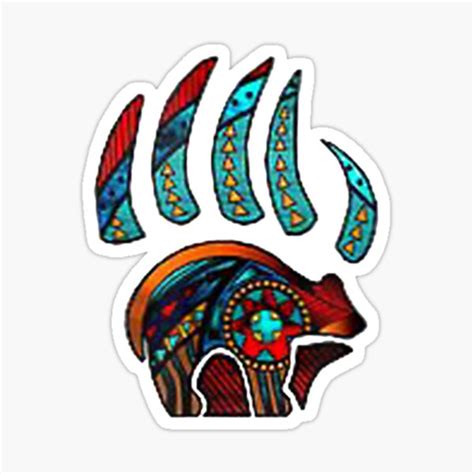 "Native American Bear Claw" Sticker for Sale by SeyedshiNaia | Redbubble