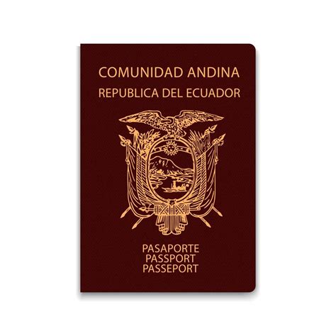 Pasaporte De Ecuador Plantilla De Identificación De Ciudadano Para Tu Diseño 7873302 Vector En