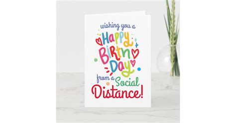 Social Distance Birthday Card Zazzle