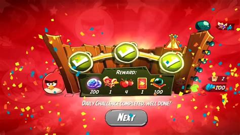 Angry Birds 2 Daily Challenge Today Reds Rumble Sgsupergames8469 Youtube