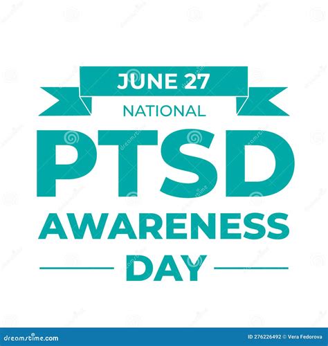 National Ptsd Awareness Day Typography Poster Post Traumatic Stress