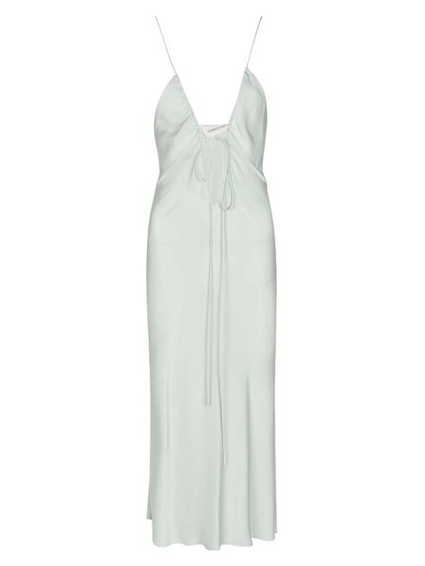 Christopher Esber Triquetra Front Tie Slip Dress In White Lyst