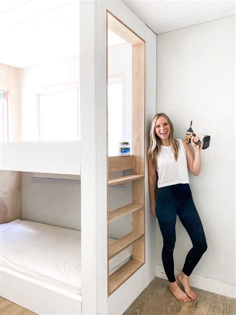 Built In Bunk Bed Reveal Angela Rose Home Bunk Beds Built In Bunk Bed Rooms Built In Bunks