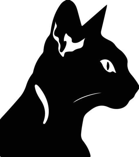 Siamese Cat silhouette portrait 38496292 Vector Art at Vecteezy