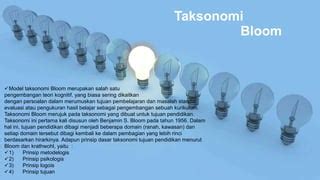 Taksonomi Tujuan Pendidikan Dan Hasil Evaluasi Belajar Pptx